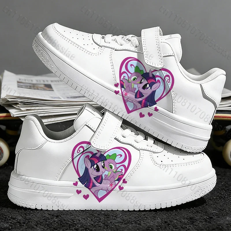 Twilight Sparkle Lovely Cartoon Printing Girls Children Parent Child Student Teenager Lightweight Lace Up Casual Sports Shoes