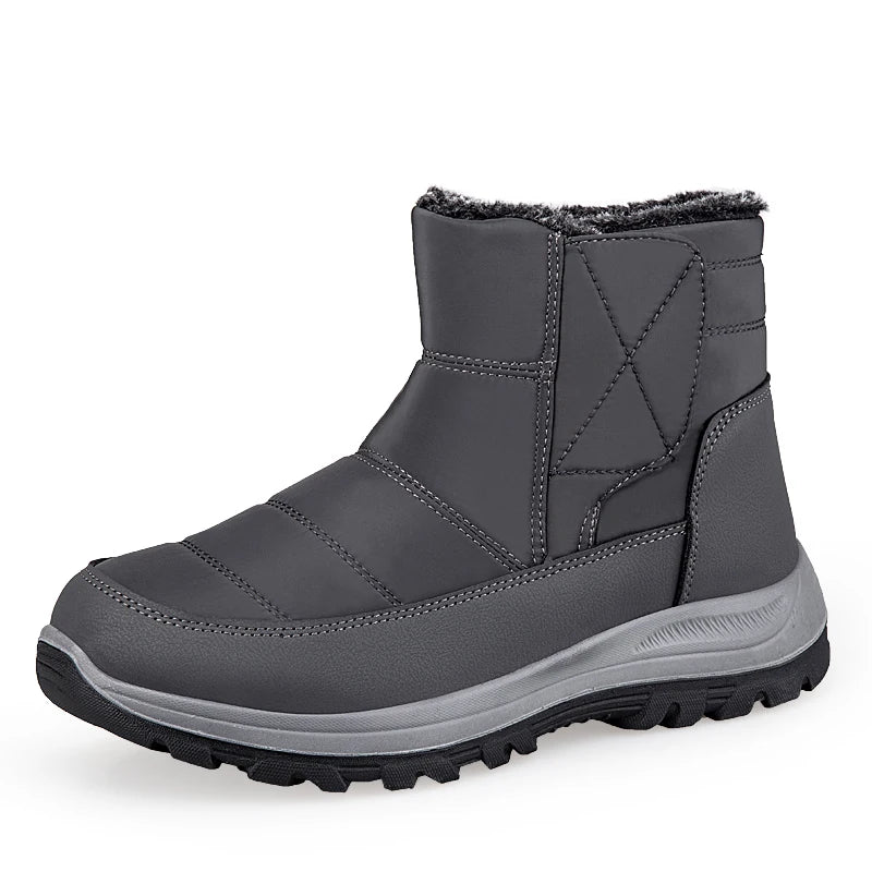 New Winter Men's Boots Snow Boots Thicken Warm Plush Waterproof Non-slip Outdoor Casual Ankle Boots Size 36-46 Men Cotton Shoes