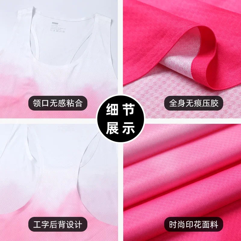 Fitness Vest Men Marathon Lightweight Women Racerback Couple Running Quick Dry Tank Tops Gym Clothing Traning Sports Singlet Man