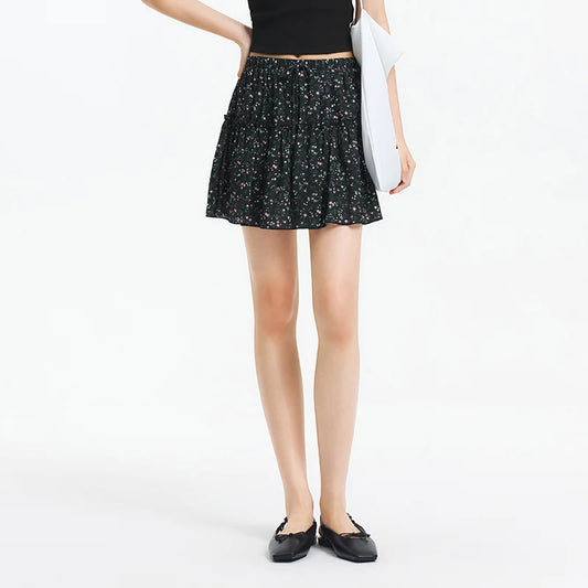 Semir Skirt Women Floral Print Chiffon Playful 2025 New Summer Design Ruffled Flared Short Skirt for Trendy and Chic Outfits
