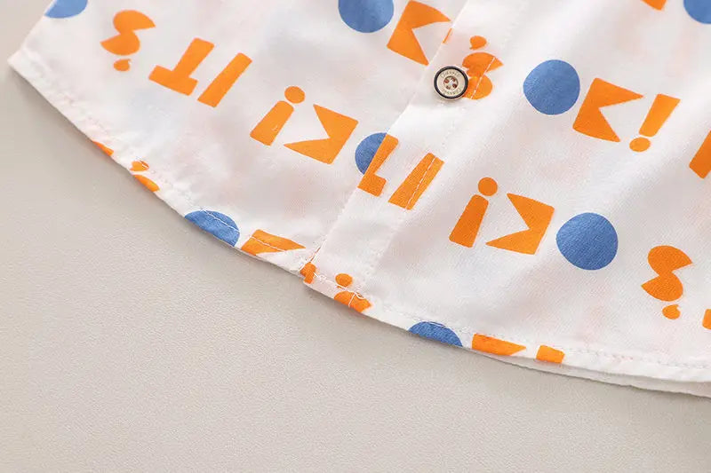 New Children Casual Clothes Suit Summer Boys Girls Printe Letters Shirt Shorts 2Pcs/Set Kids Toddler Clothing Infant 0-5 Years