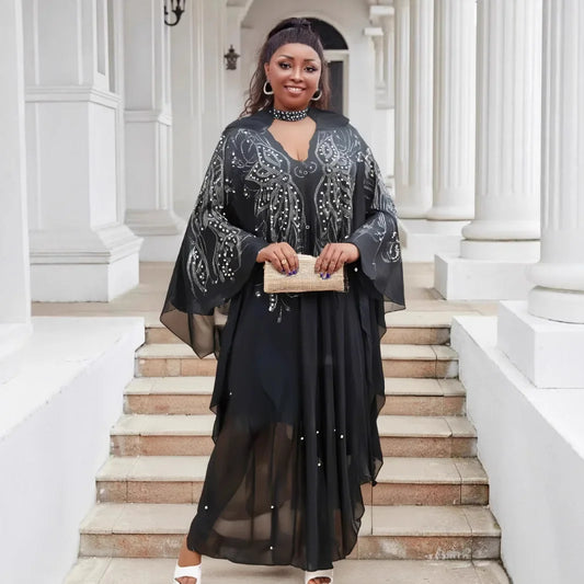 Abayas For Women Dubai Luxury 2025 African Muslim Fashion Dress Caftan Marocain Evening Party Dresses Boubou Robe Djellaba Femme