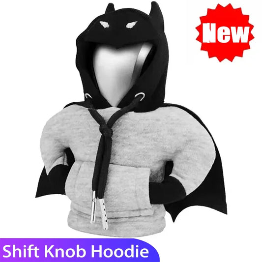 2024 Bat Shift Lever Collars Hoodie Car Gearshift Lever Cover Change Lever Sweatshirt Gearshift Cover Hoodie Gear Knob Sweater