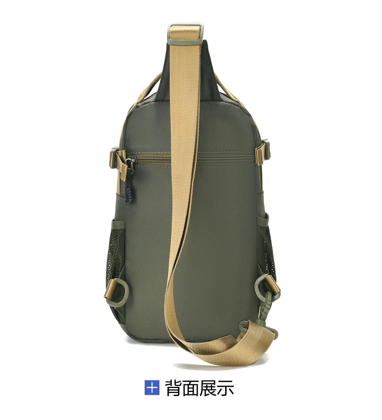 Large Capacity Men's Waist Packs Crossbody Bag High Quality Light Oxford Chest Pack Fashion Casual Men's Handbag Shoulder Bag