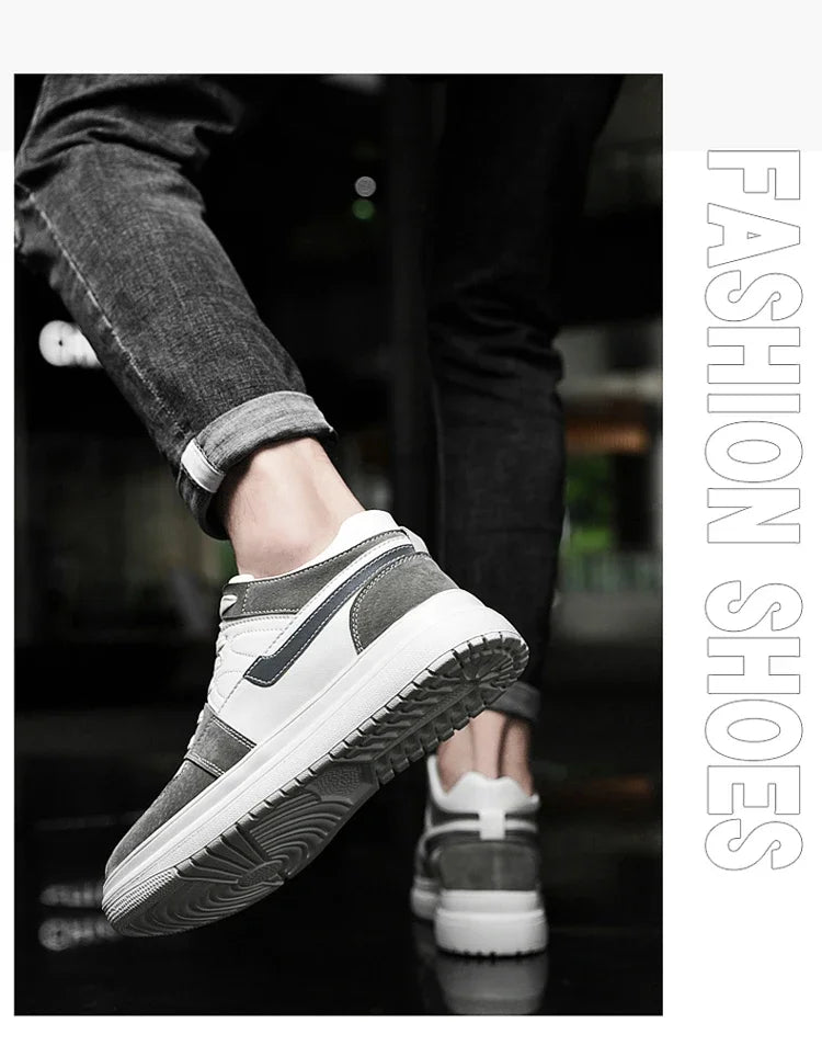 Genuine Leather Height Increasing Elevator Shoes Men Woman Height Increase Shoes 6cm 8cm 10cm Man Sneakers Sport Casual Shoes