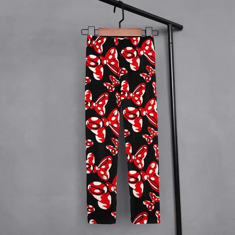 Children Kids Baby Girls Leggings Autumn Print Flowers Cartoon Leopard Pattern Girl Pants