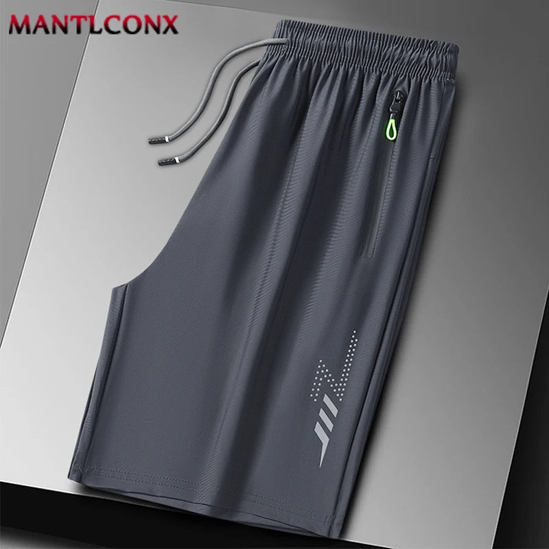 Thin Breathable Elastic Sports Shorts Casual Men's Running Shorts Quick-drying Fitness Black Shorts Men Beach Short Pants Male