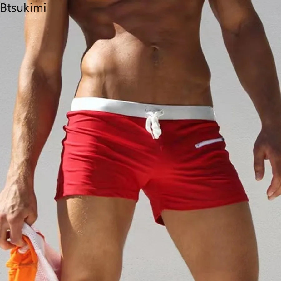 2026 Summer Men Swimwear Swimsuits Swimming Sexy Shorts Trunks Mens Swim Sunga Beach Surf Board Shorts Briefs Swimming Trunks