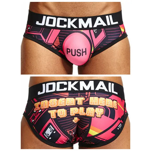 Animal Cartoon Print Men Underwear Nylon Ice Silk Sexy Men Briefs Breathable Slip Cueca Gay Male Panties Underpants Briefs