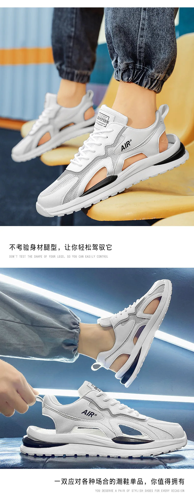 Men Sports Sandals Breathable Mesh Beach Shoe Outdoor Non-slip Sneakers Fashion Casual Shoes Luxury Sandals Zapatillas De Hombre