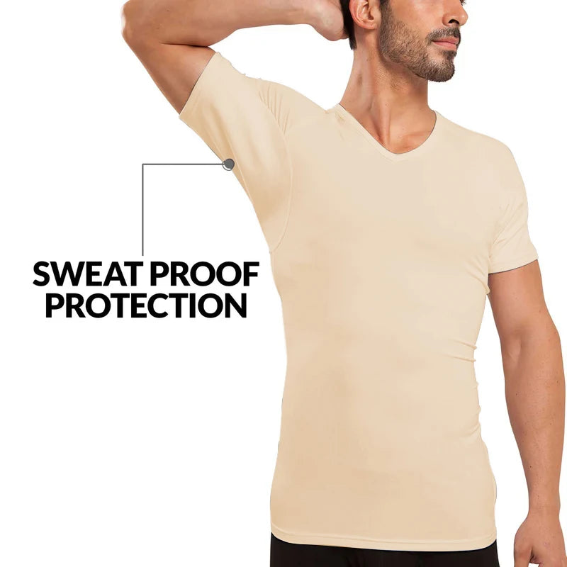 Dry Soft White Modal High Quality Luxury Bamboo Fabric Men  Resistant Under T Shirt Sweat Proof Undershirt