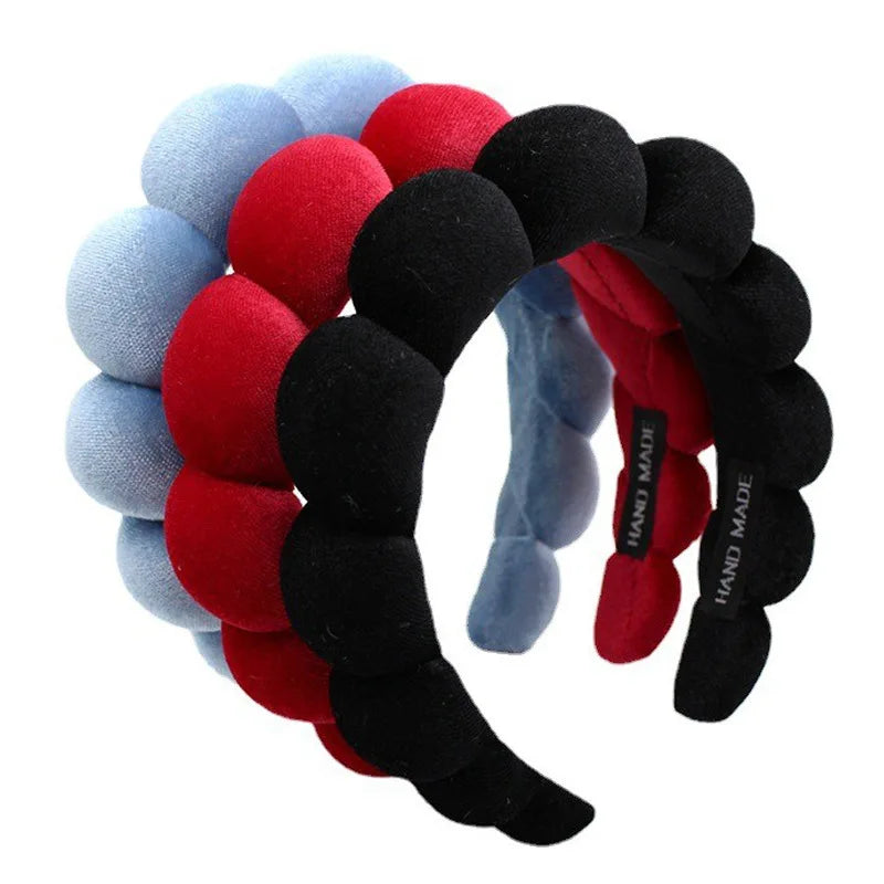 Fashion Padded Headbands for Women Wide Bezel Hairbands Thick Velvet Hair Hoop Girls Sponge Non-slip Hairband Hair Accessories BAZAARHUBO