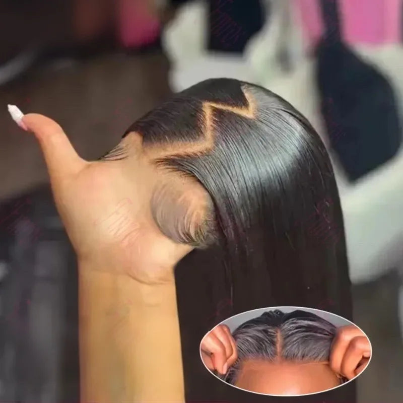 13X4X1 Lace Front Wig Synthetic 99J Burgundy 613 Honey Blonde Straight Prepluck Hairline Baby Hair Bleached Knots Glueless Wigs