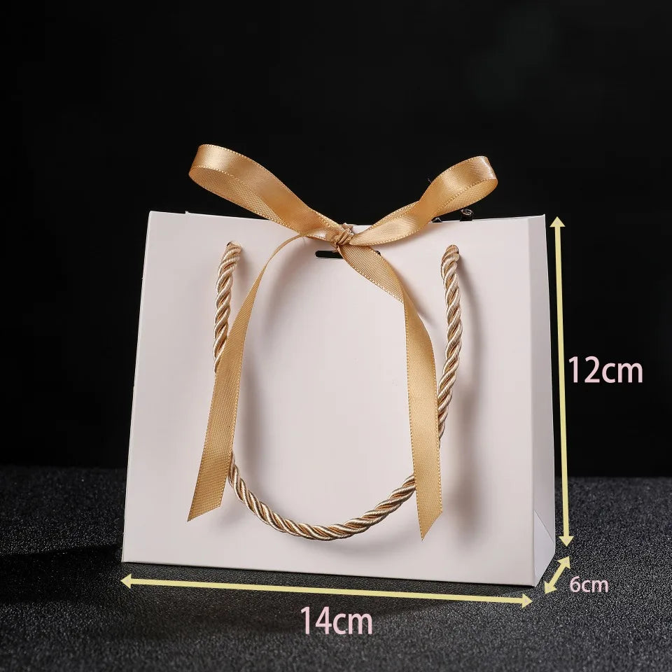 20/50 Reusable Gift Bags with Handles Paper Bags with Bows Shopping Bags Birthday Parties Weddings Graduation Decorative BOX