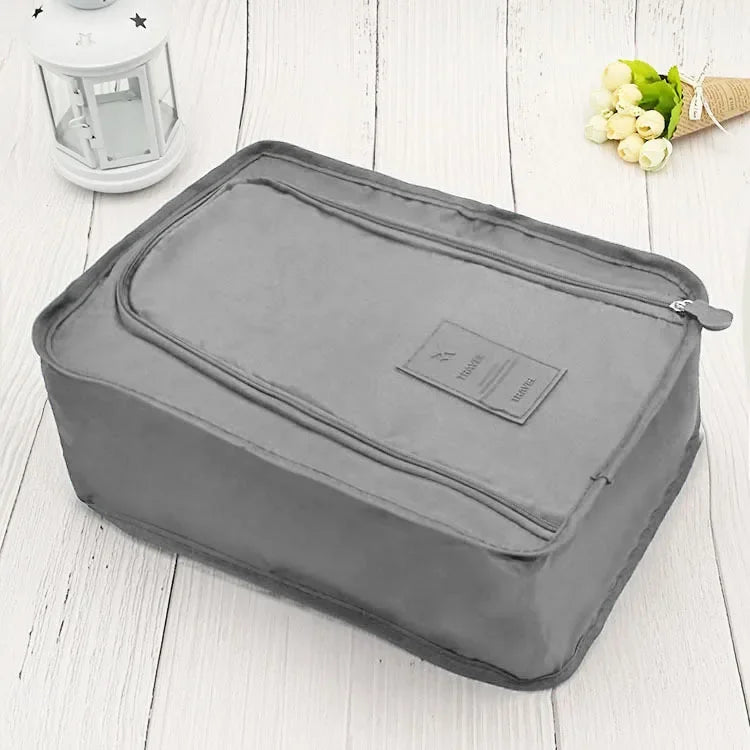 1pc Multifunctional Waterproof Shoes Clothing Bag Convenient Travel Storage Bag Nylon Portable Organizer Bags Shoe Sorting Pouch