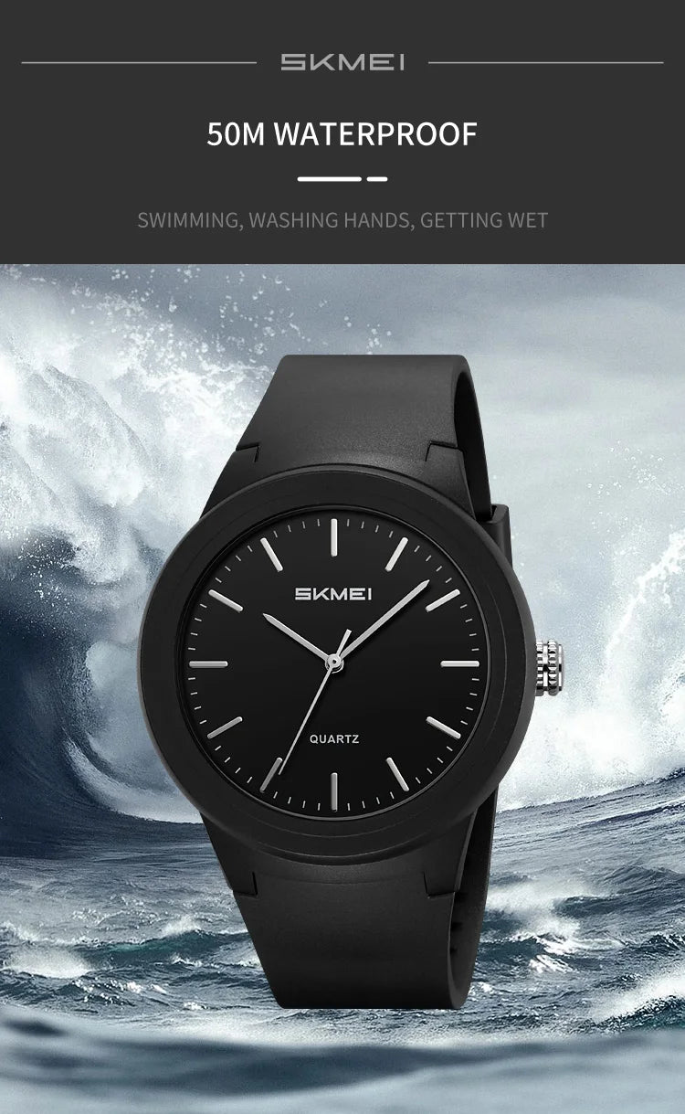 SKMEI 2469 Men Fashion Simple Waterproof Watches Ultralight Sports Quartz Mens Wristwatches Shockproof Clock 2108 Reloj Hombre