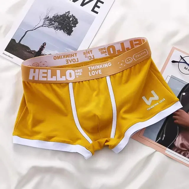 Men's Underwear Cotton Underwear Letter Waistband Comfortable Breathable Soft High Elasticity Boxer Fashion Casual Sports Shorts