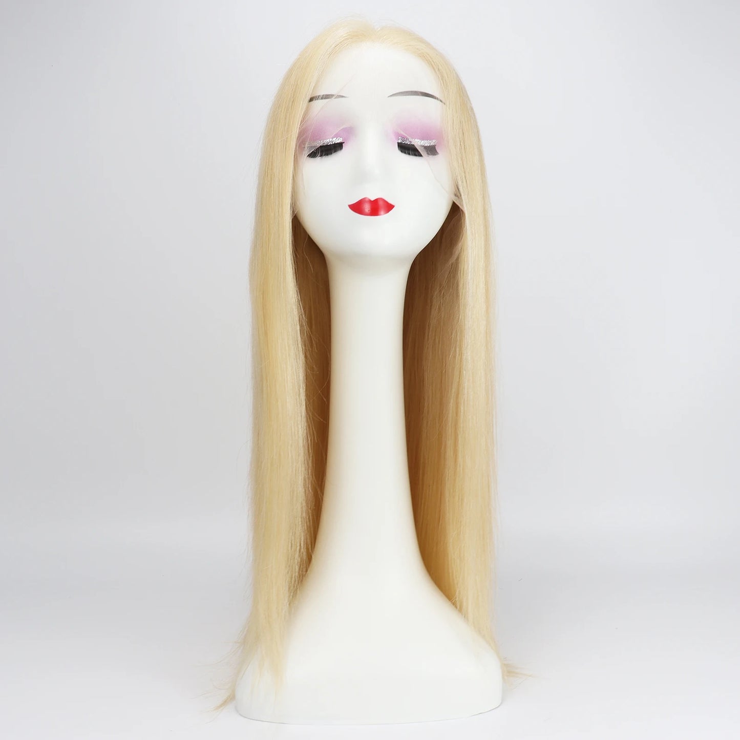 Invisiable Knots Wig for Women 22inch Real Virgin European Human Hair Wig HD Lace with Fabric Natural Hairline Soft Breathable
