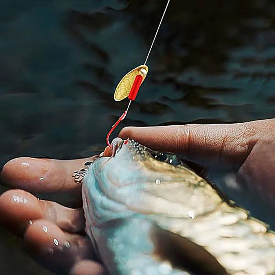 MNFT 50Pcs/lot Fishing Lure Metal Copper Blades Fish Scale Blade Spinner Rings Blade DIY Fishing Lure Hard Baits Accessories