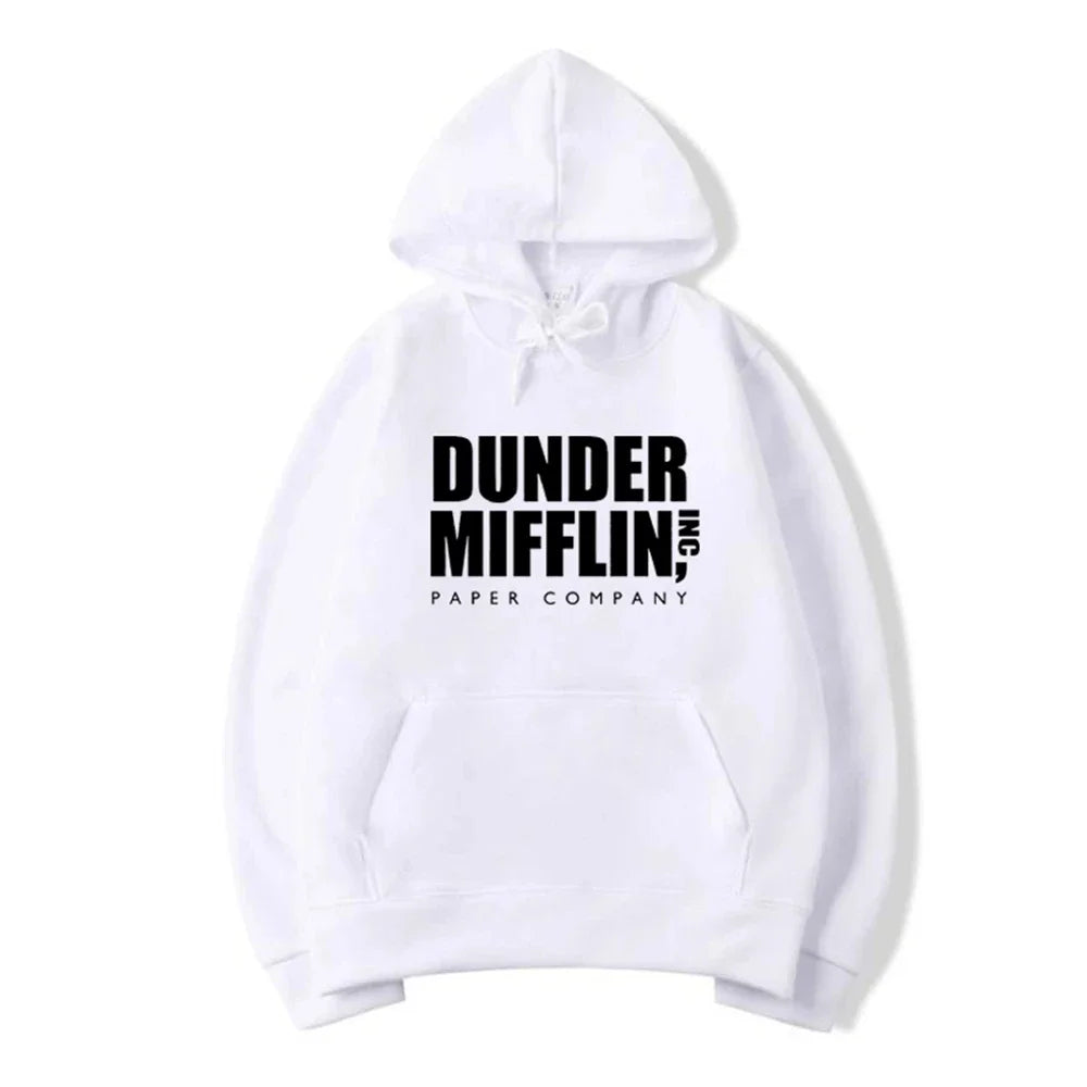 The Office Dunder Mufflin INC Paper Hoodie Dwight Schrute Sweatshirt Soft Comfortable Men Women Casual Pullover Hooded Sweater BAZAARHUBO