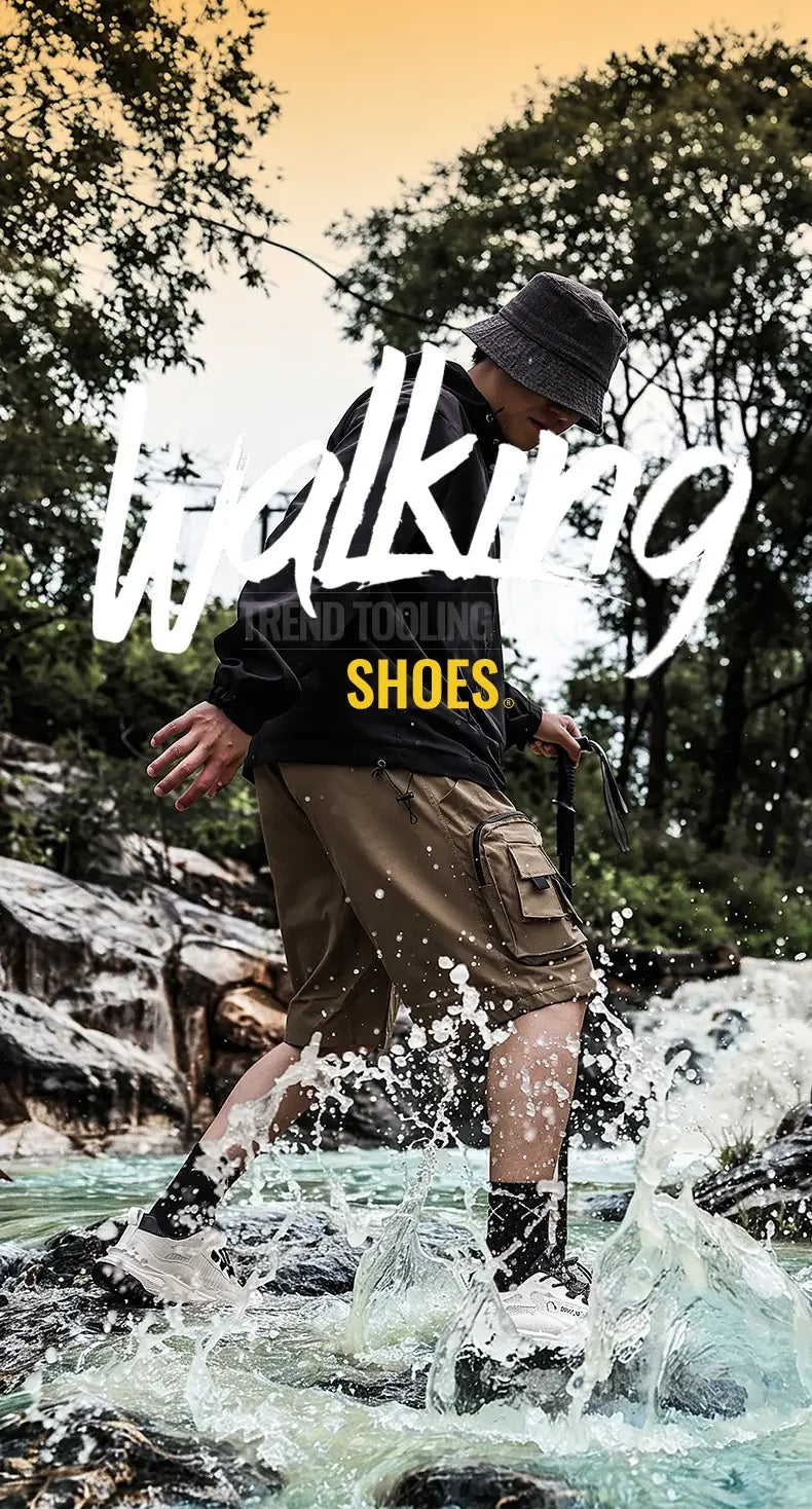 Men's Outdoor Off-Road Running Shoes, Lightweight Breathable Casual Shoes, Anti-slip Wear-resistant Hiking & Trekking Sneakers