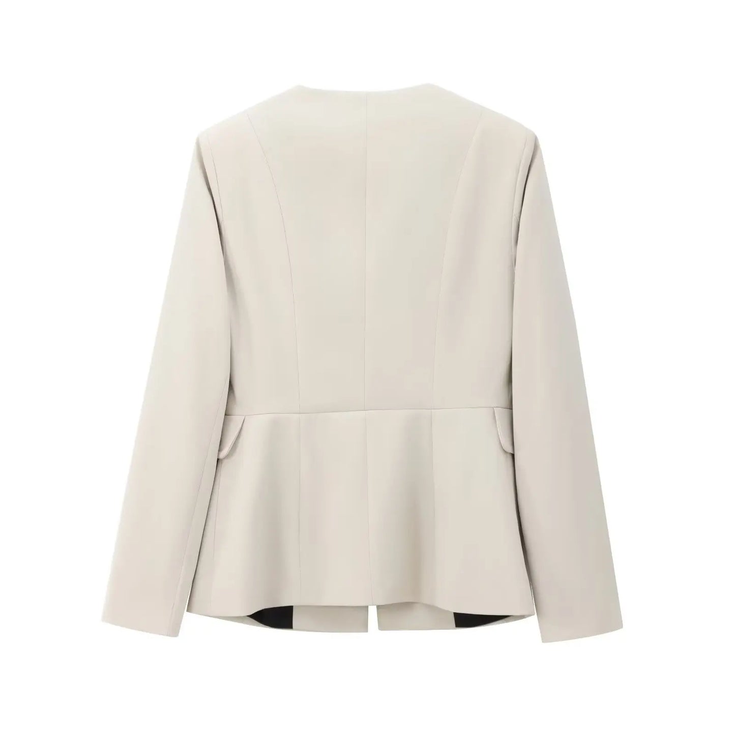 Women's Suit Set Business Formal Blazer & Pants Gold Button Jacket High Waist Straight Leg Office Wear Spring Wrinkle-Resistant