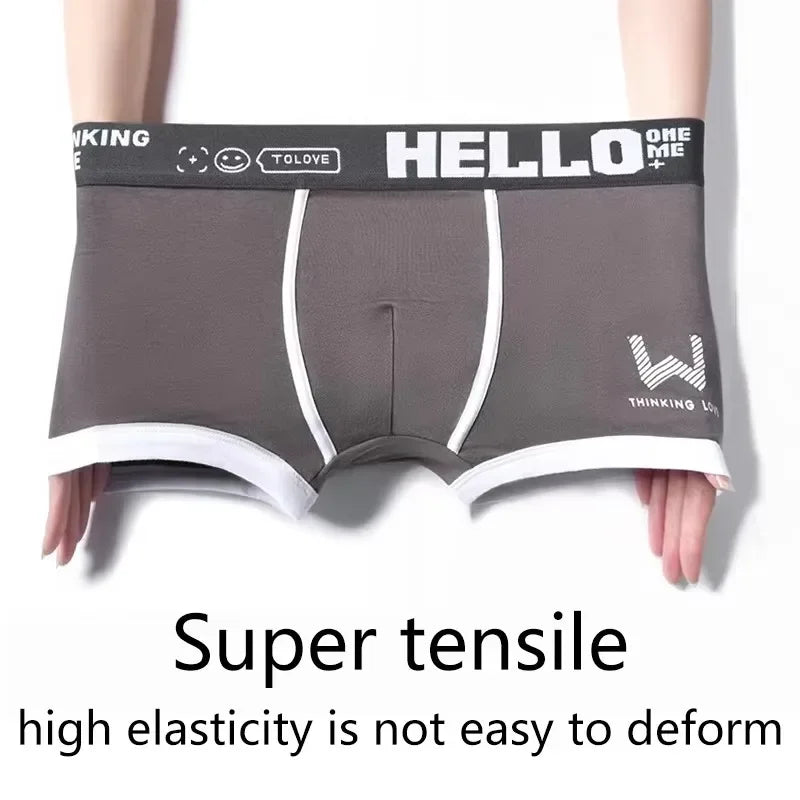 Men's Underwear Cotton Underwear Letter Waistband Comfortable Breathable Soft High Elasticity Boxer Fashion Casual Sports Shorts