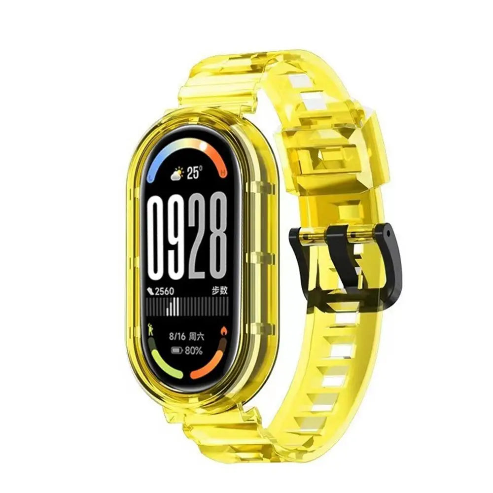 TPU transpatent strap for Mi Band 10/9/8 Clear Soft Sport Wristband Sweatproof Smartwatch Accessories for Xiaomi miband 10 bands