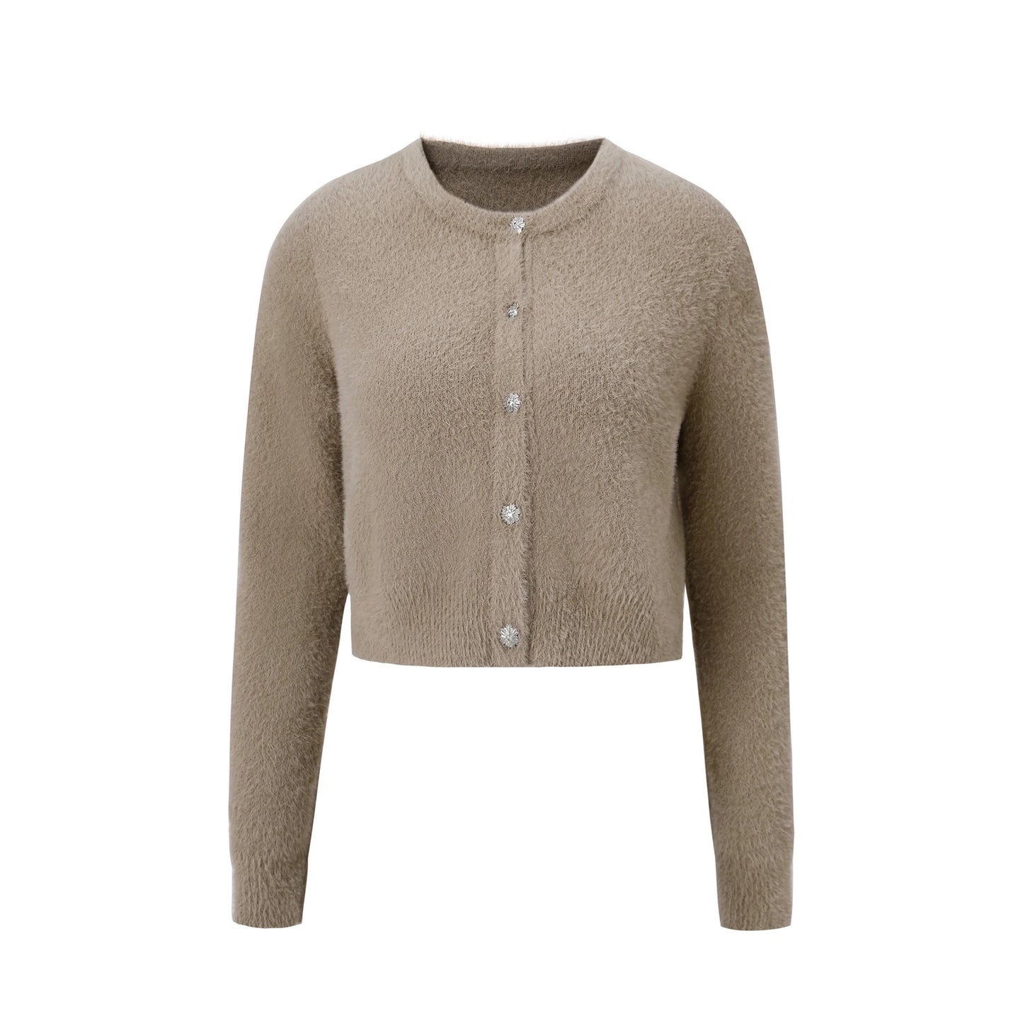 AP Women 2026 Autumn and Winter Mohair Cardigan Lady Customized Tops All-match Cardigan Knitting