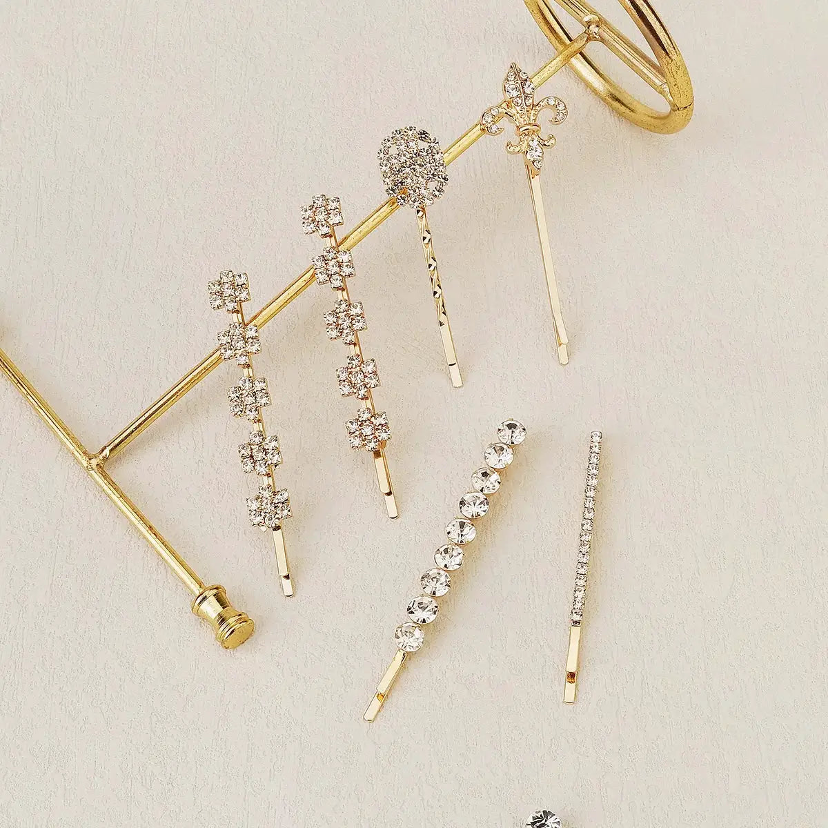 Upscale Luxurious Crystal Zircon Hair Clip Temperament Elegant Wild Hair Pins Leisure Prom Street Beat Personality Retro Hair BAZAARHUBO