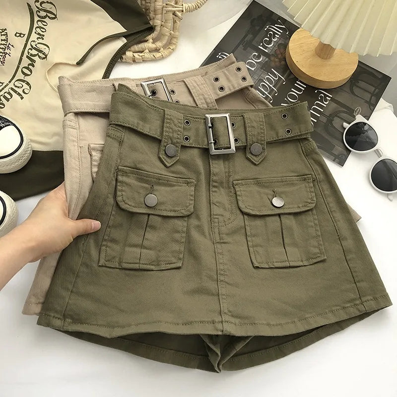 Design Sense Denim Skirt Pants Women's 2026 Summer Korean Version Hip Skirt