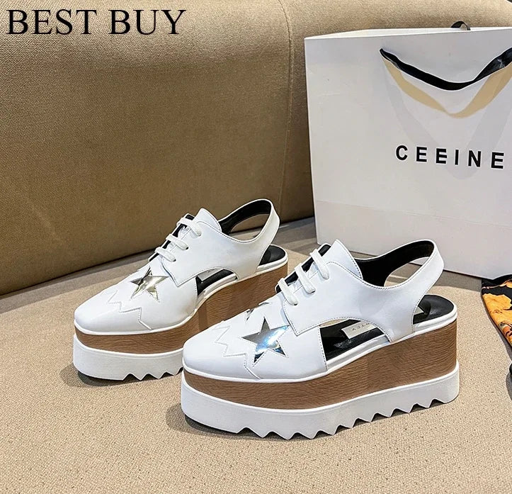 women wedge shoes pointed toe high heels platform office lady party shoes Plataform Height increasing Shoes Casual style