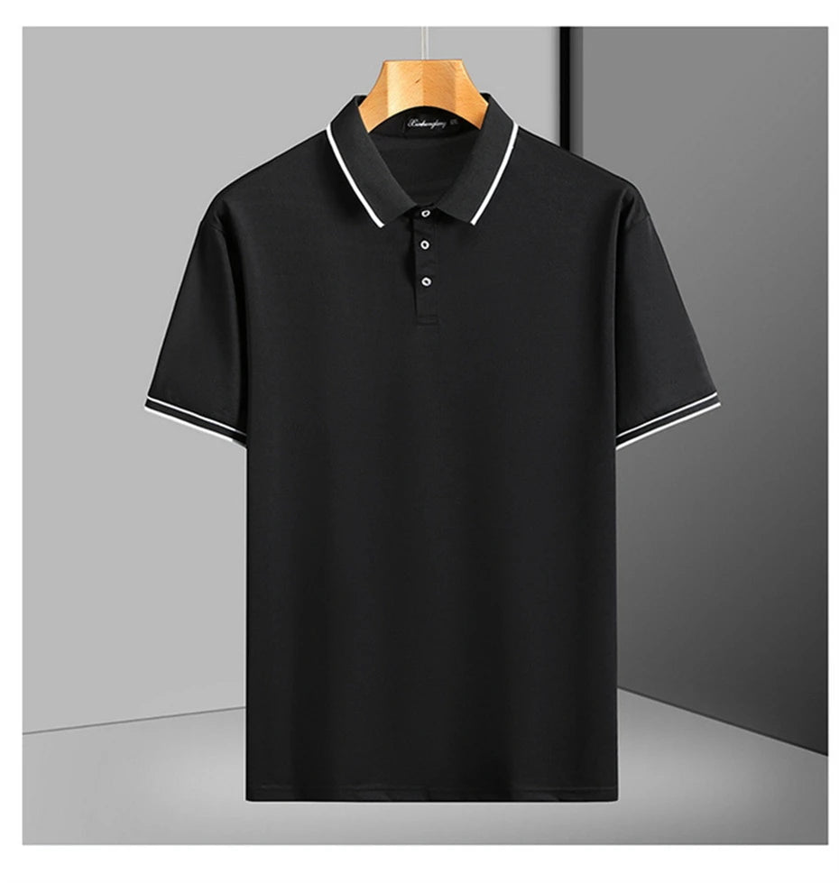 13XL Plus Size Polo Shirt Summer Short Sleeve Polo Shirts Men Fashion Casual Breathable Shirts Male Summer Tops 12XL 13XL
