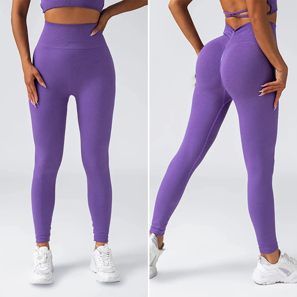 Women's Yoga Sets Seamless Sportswear 2-Piece Gym Yoga Clothes Sport Bra + Leggings Running Wear Skinny Sports Workout Sets Suit