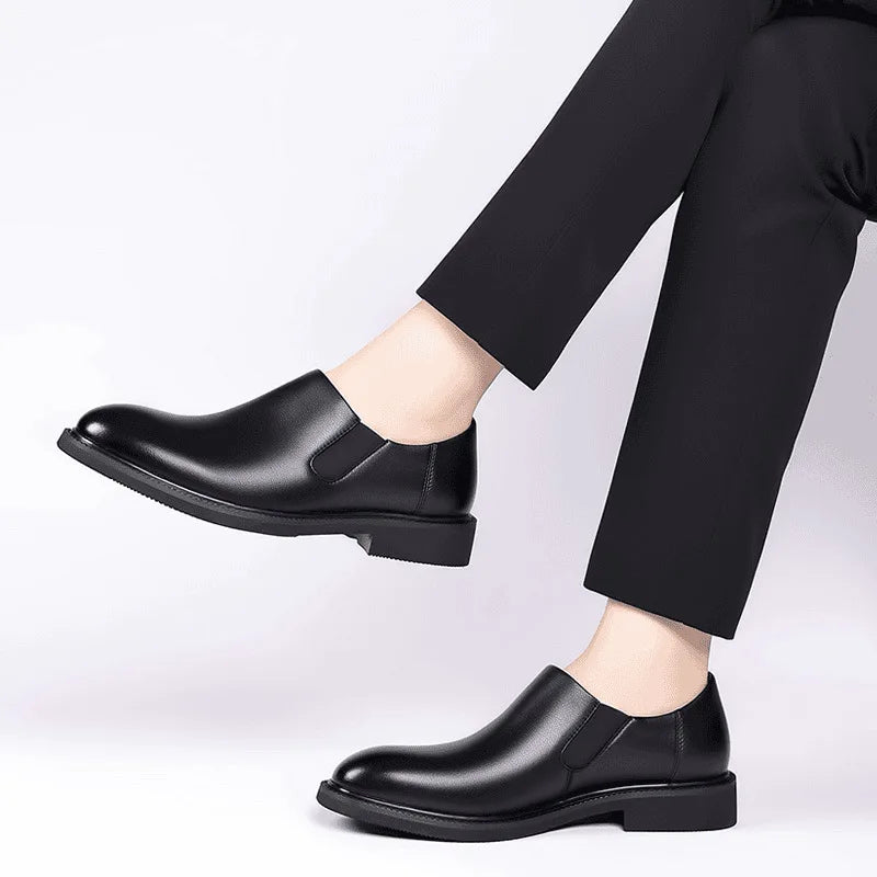 Men's Classic Leather Oxford Shoes Business Casual Dress Shoes Soft Sole Comfortable Slip-On Loafers Driving Office Shoes for Me