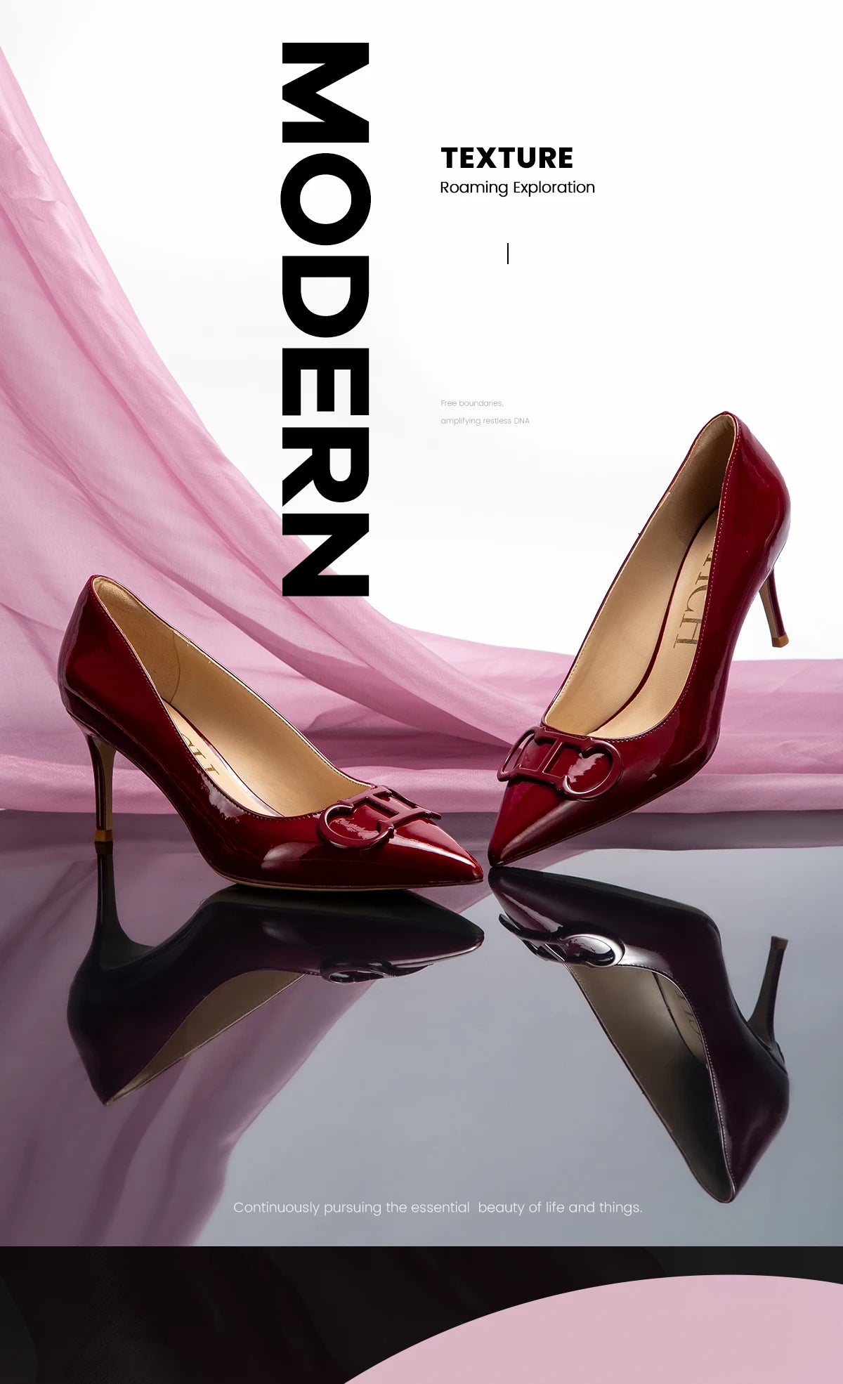 Women's Classic High Heels Simple Upper and Metal Buckle Decoration Simple Fashion Styling