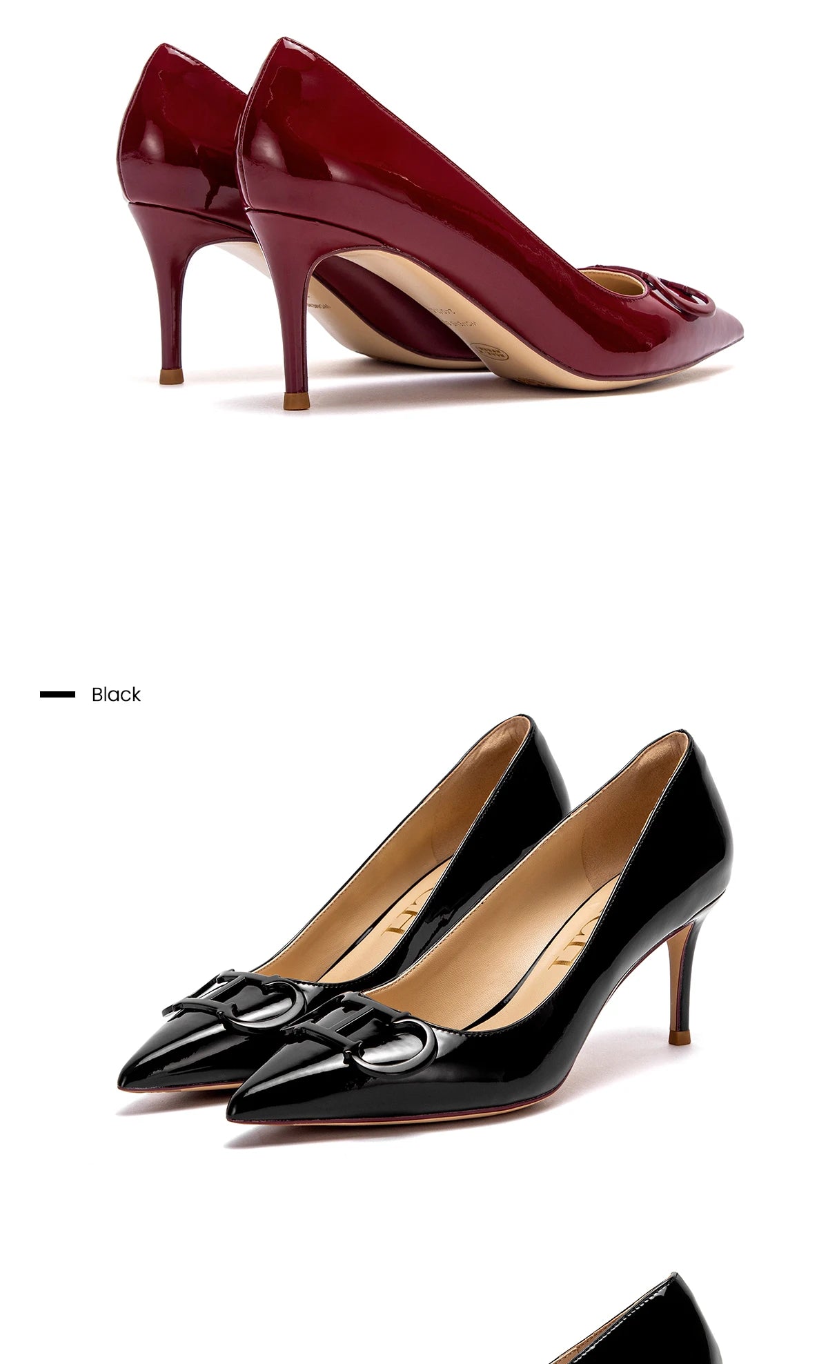 Women's Classic High Heels Simple Upper and Metal Buckle Decoration Simple Fashion Styling