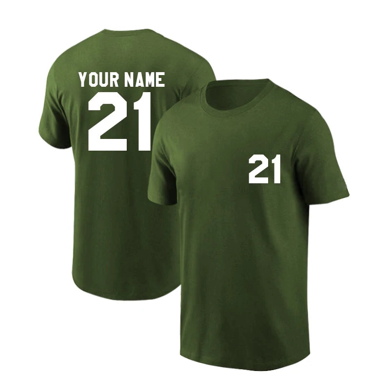 Funny Personalized Custom 21 T-shirt Present Gift/Football/Basketball/Baseball/Hockey/Soccer TShirt Women Men Tee Any Color Text