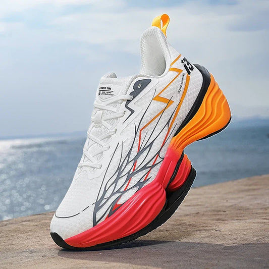 Men's Running Shoes Couple Trainer Race Sneakers Mesh Outdoor Breathable Jogging Cushioning Non-Slip Luxury shoes Off-road Shoes