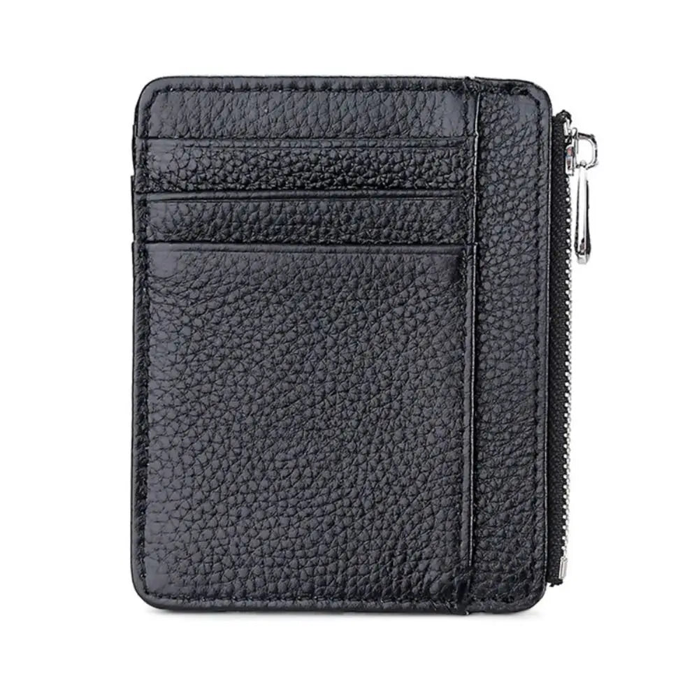 Universal Genuine Leather Card Case Multi-card Slot Ultra Thin Card Holder Simple Travel Card Organizer Men Women