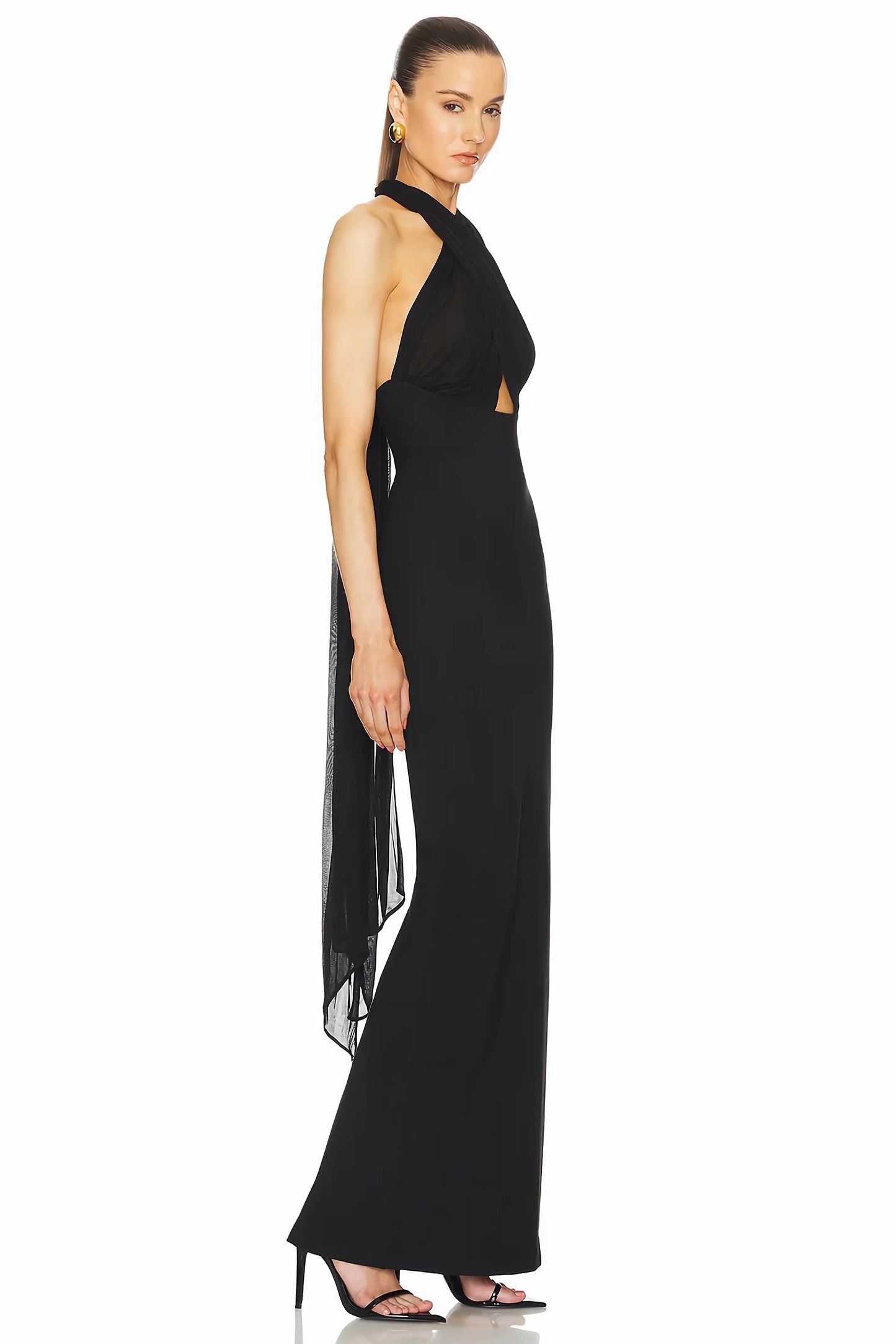 Long Dresses Women Elegant Shinny Deep V Midi Dress Female Sleeveless Backless Long Vestidos Lady Party Club Evening Robes
