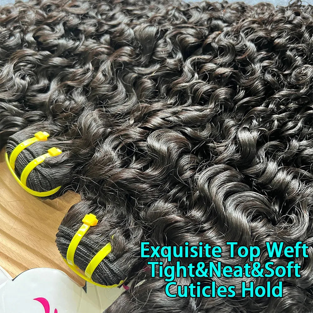 15A Burmese Curl  Vietnamese 100% Raw Virgin Human Hair Extensions #1B Natural Black for Human Hair Weave Bundles Curly Bundles