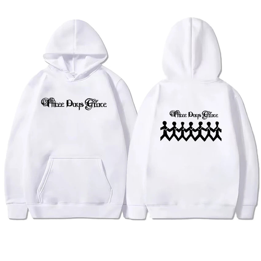 2025 New In Three Days of Grace Album Hoodie  Double Sided Fleece Autumn Winter Pullover Men Women Long sleeve Sweatshirt Unisex