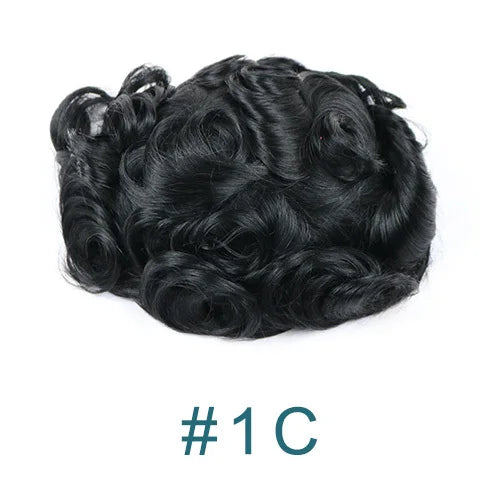 Durable Q6 Blonde Brown Bleached Knots Breathable Lace Grey Black 1B40 1B65 1B80 Men's Wig Human Hair Toupee Prosthesis For Men