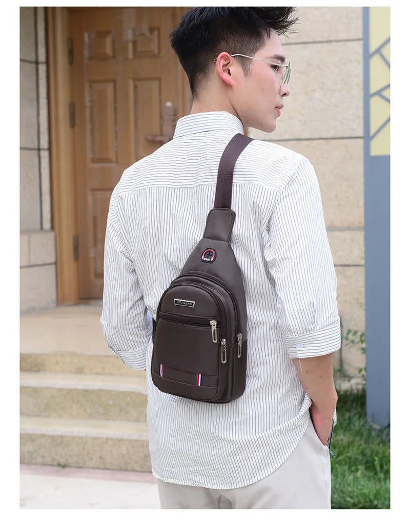 Oxford Men Chest Bag Crossbody Single Shoulder Travel Handbag Fashion Chest Bags New Style Big Capacity Chest Men Bag