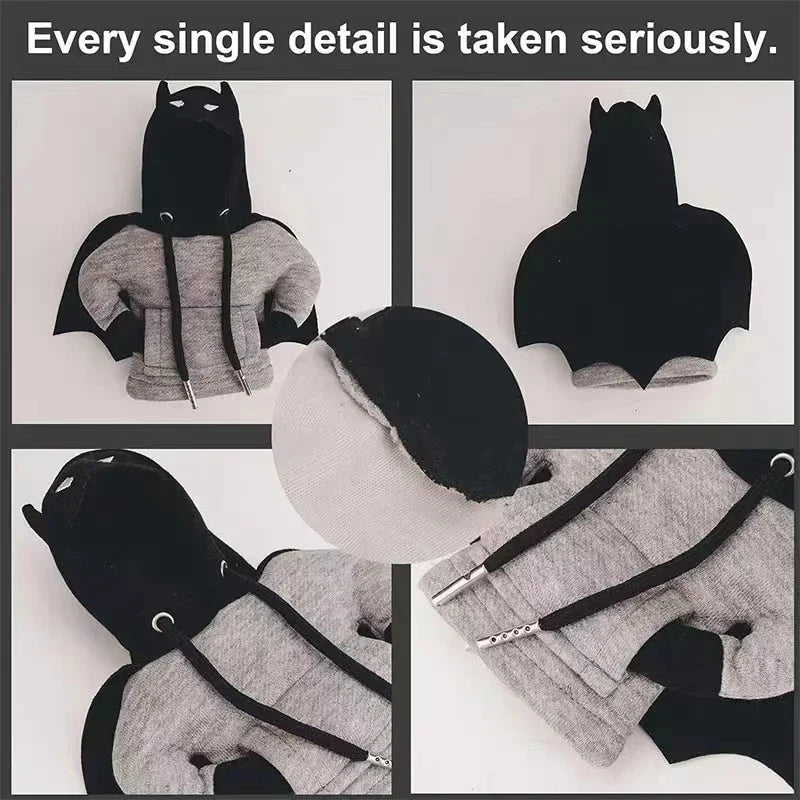 2024 Bat Shift Lever Collars Hoodie Car Gearshift Lever Cover Change Lever Sweatshirt Gearshift Cover Hoodie Gear Knob Sweater