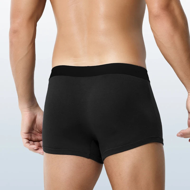 Men's underwear wholesale, European and American cross-border ice silk English size four-corner pants, large size underpants