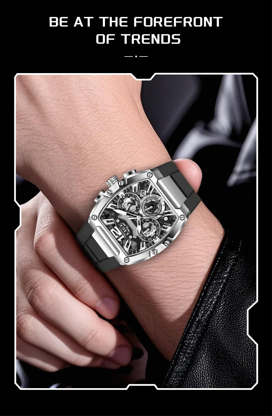 LIGE Fashion Simple Man Watch Casual Sports Military Waterproof Silicone Strap Luminous Quartz Watches for Men Chronograph Gifts
