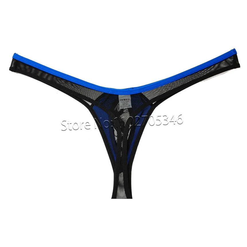 Men's Thong Underwear Contour Pouch Tangas Elastic Male Bikini Briefs Lingerie Comfortable Sissy Panties Silky Underwear Beach