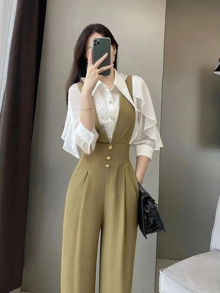 Jumpsuits Women Elegant Office Lady Solid All-match Fashion Simple Leisure Korean Style Comfortable Autumn Design Classic New